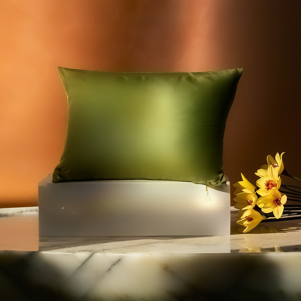 Billowcase - Olive Green - Zipper Closure